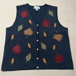 Vintage Fall Leaves Vest